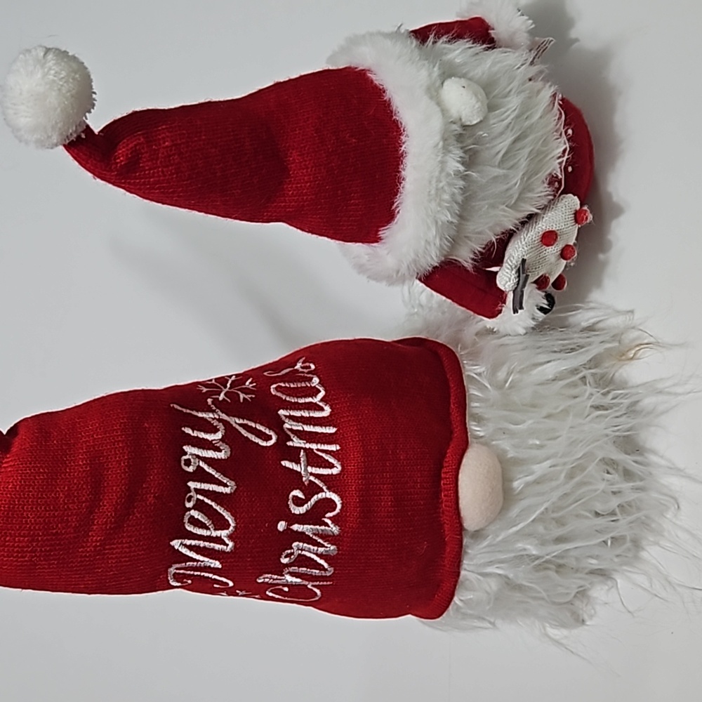 Christmas Gnome Door Stop Decor Bundle Lot of 2